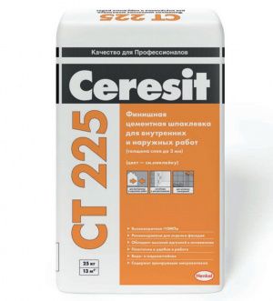 Фасадная финишная шпаклёвка Ceresit CT 225 серая
