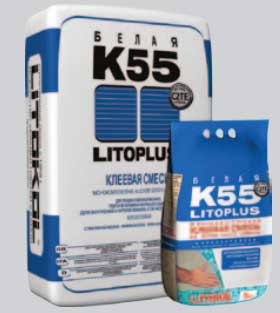 картинка LITOPLUS K55 Клей для плитки и мозаики с сайта Гипсовик