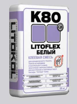 картинка LITOFLEX K80 Белый клей для укладки плитки с сайта Гипсовик