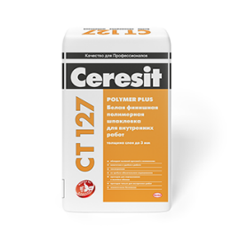 картинка Ceresit CT 127. Белая финишная полимерная шпаклевка для внутренних работ с сайта Гипсовик